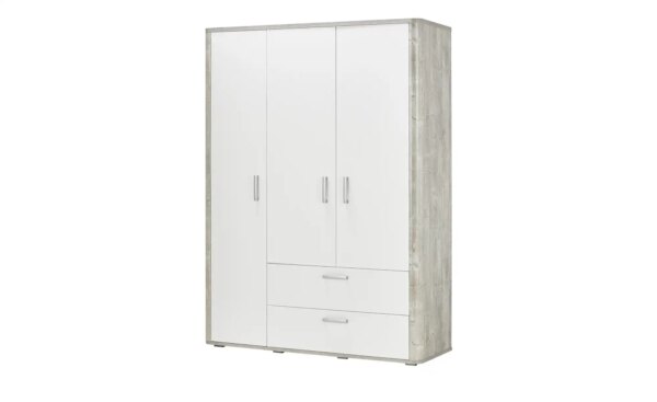 Kleiderschrank 3-türig  Hannes - weiß - Maße (cm): B: 138 H: 189 T: 51
