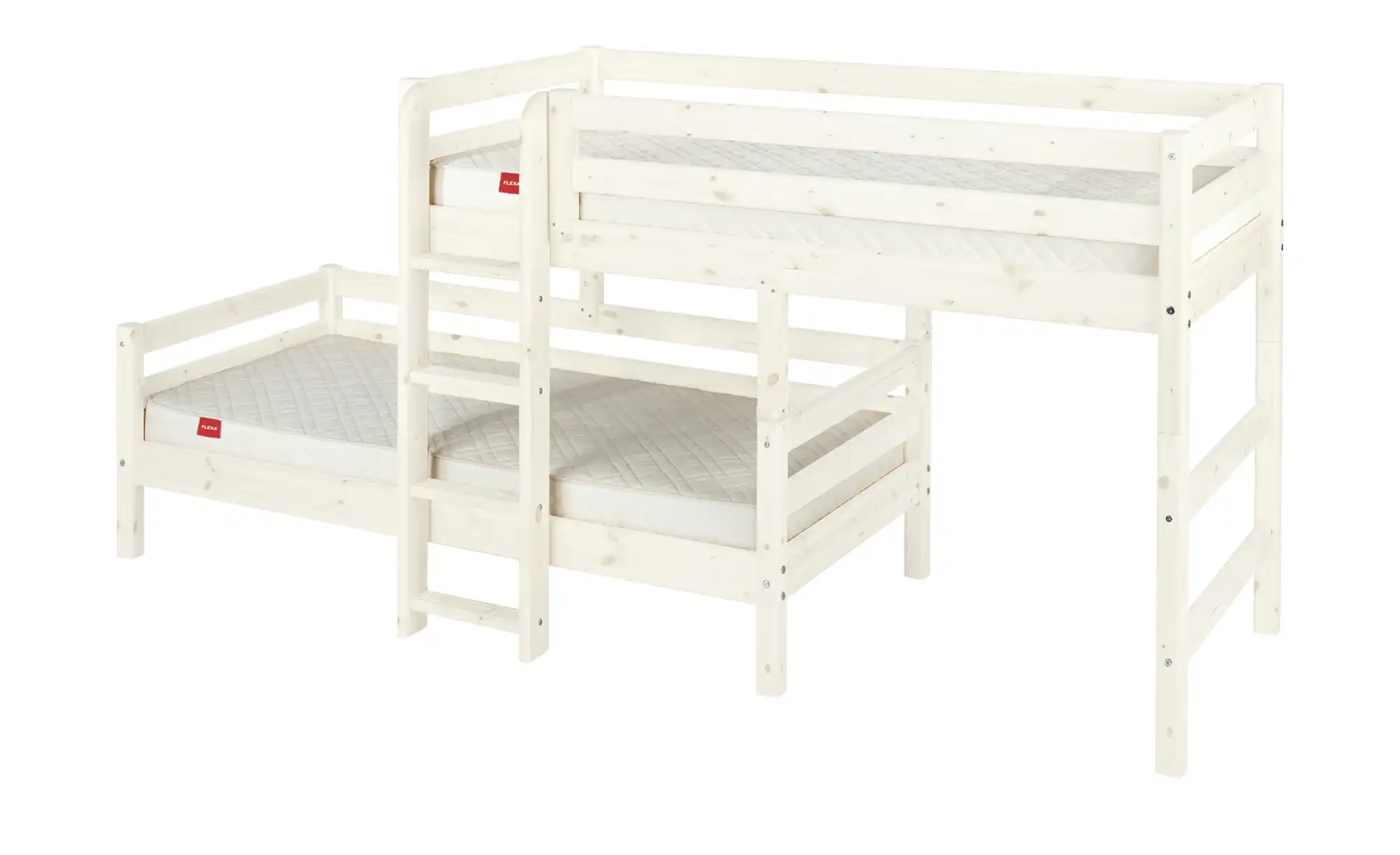 FLEXA Mittelhohes Kombibett  Flexa Classic - weiß - Maße (cm): B: 210 H: 143