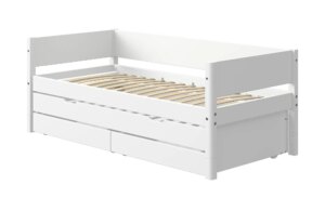 FLEXA Bett mit Ausziehbett und 2 Schubkästen  Flexa White - weiß - Maße (cm): B: 210 H: 81 T: 101