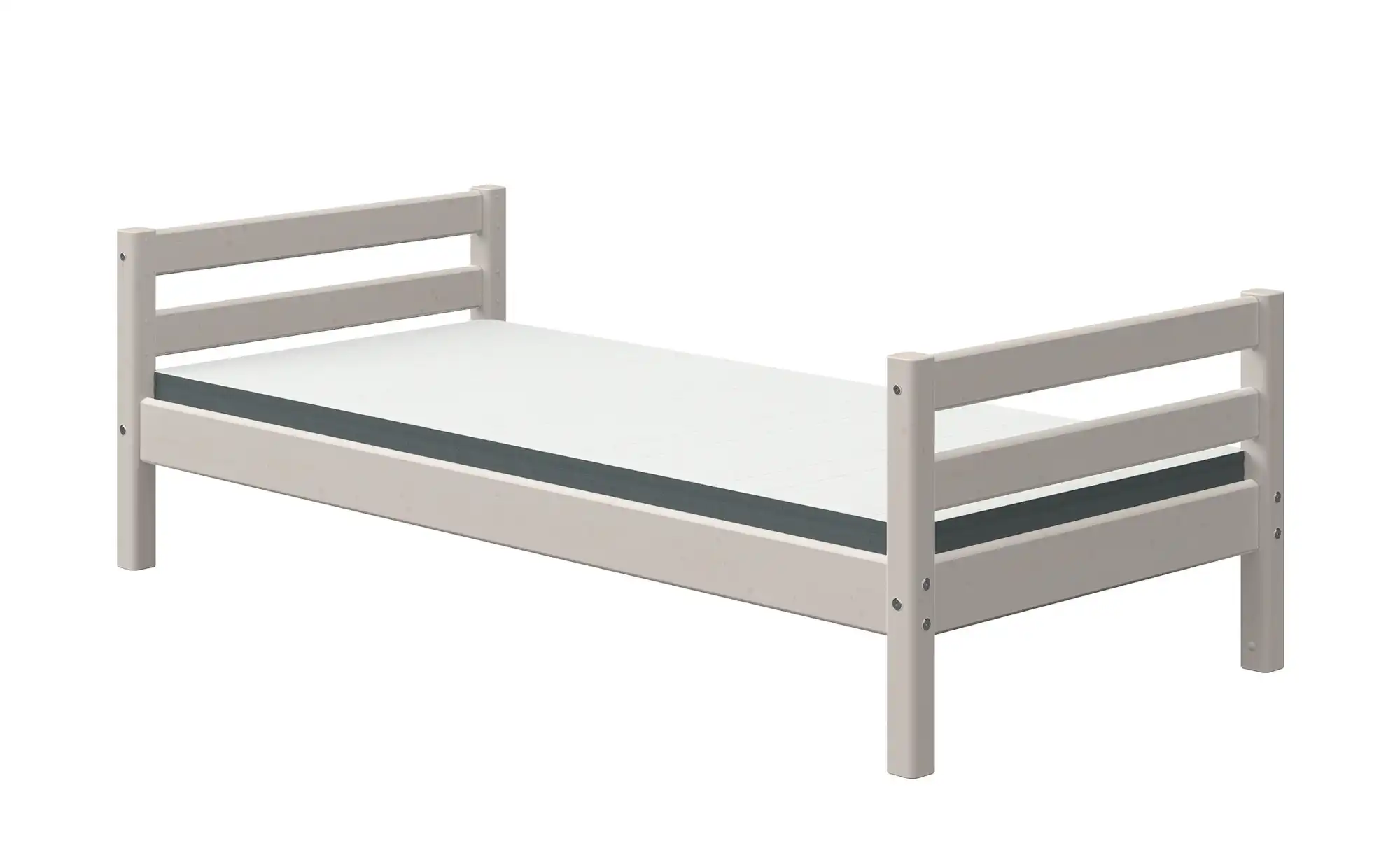 FLEXA Bett 90x200 - grau - Kiefer Flexa Classic - grau - Maße (cm): B: 100 H: 67