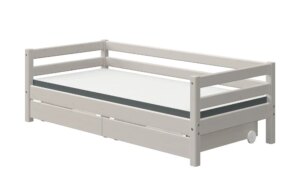 FLEXA Bett mit 2 Schubladen  Flexa Classic - grau - Maße (cm): B: 100 H: 67
