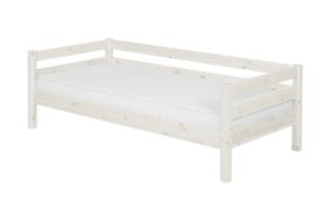 FLEXA Bett mit hinterer Absturzsicherung  Classic - weiß - Maße (cm): B: 100 H: 67