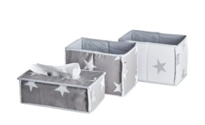 Roba Feuchttuchorganizer   Little Stars - grau - Füllung: Pappe