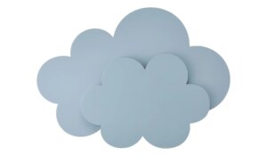 Wandleuchte  Wolke - blau - Holz - Maße (cm): B: 42 H: 31 T: 10