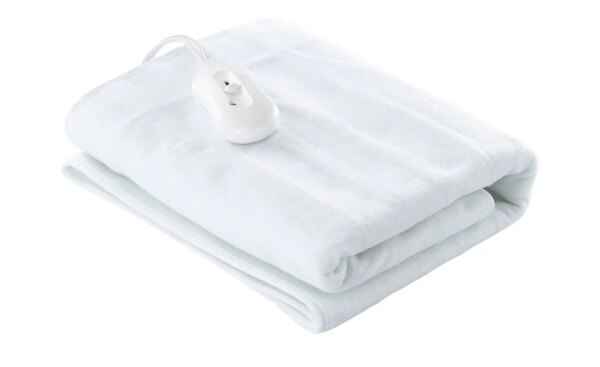 Heizdecke elektrisch 150 x 80 - weiß - Mikrofaser (100 % Polyester) - Maße (cm): B: 80
