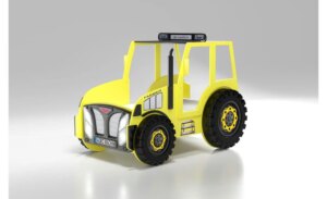 Autobett Traktor - gelb - Maße (cm): B: 111 H: 145