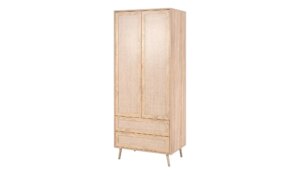 Kleiderschrank  Rafia - holzfarben - Maße (cm): B: 80 H: 194