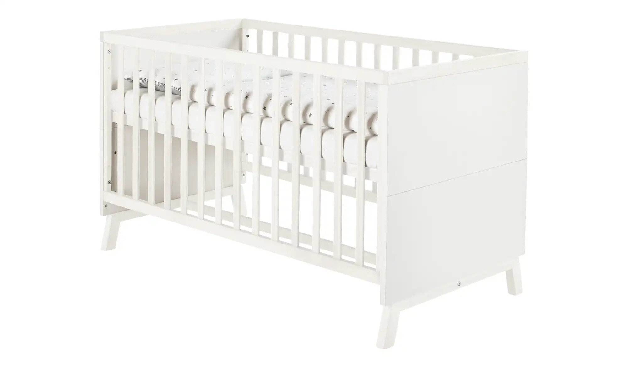 Kinderbett  Venice Fishbone White - holzfarben - Maße (cm): B: 77 H: 86