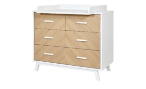 Wickelkommode  Venice Fishbone White - holzfarben - Maße (cm): B: 113 H: 100 T: 53